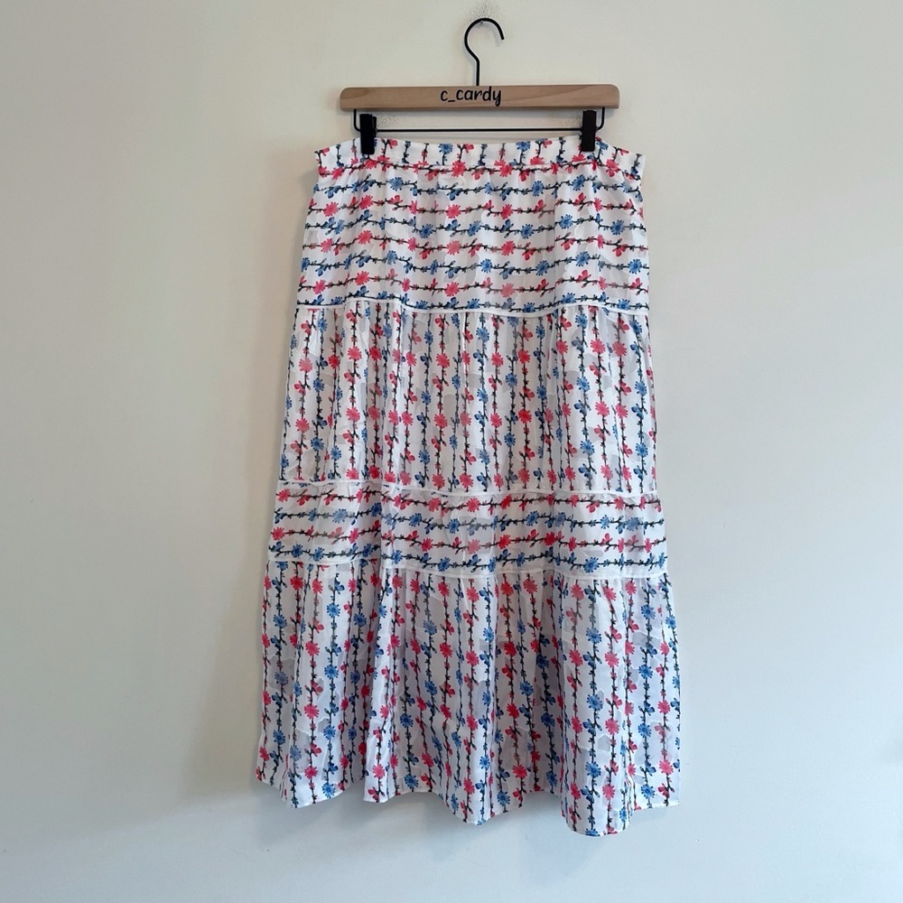NWT Foxiedox Blue and Pink Stripe Maxi Skirt